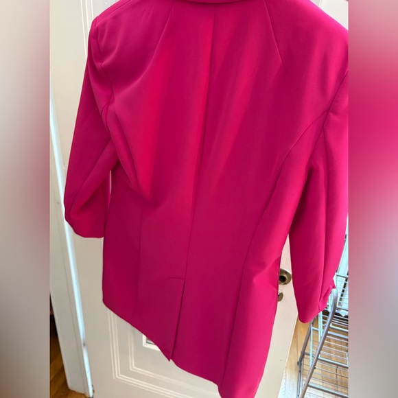 Macy's International Concepts 3/4 sleeve ruched blazer. Size Small. - Picture 2 of 5